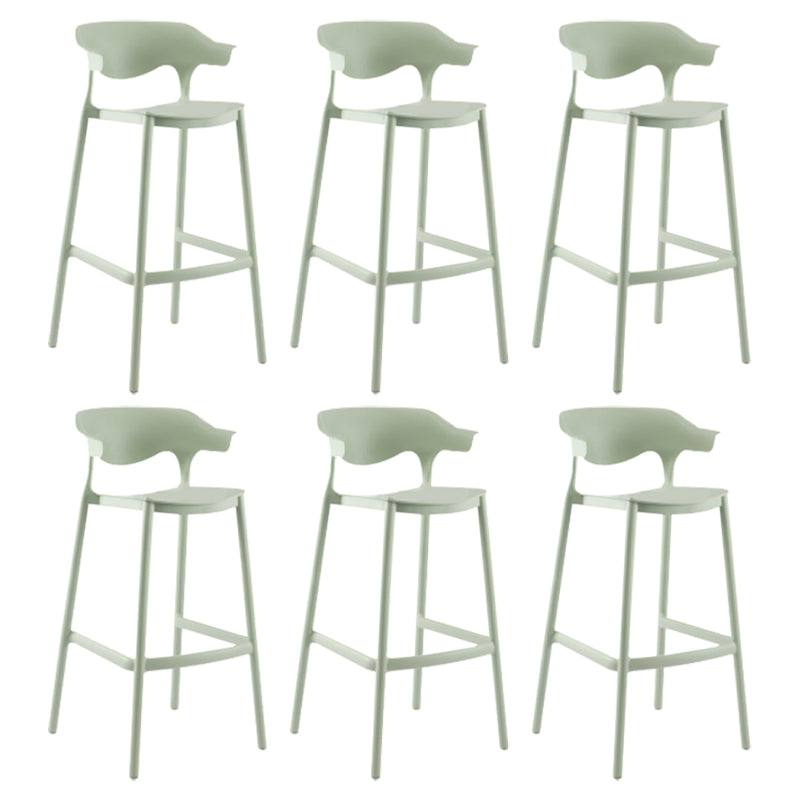 Modern Plastic Counter Stool Armless Bar Stool for Living Room
