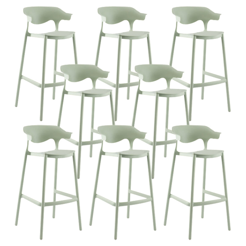 Modern Plastic Counter Stool Armless Bar Stool for Living Room