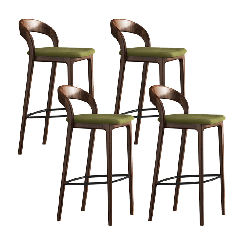 Solid Wood Counter Stool Modern Style Armless Stool for Living Room