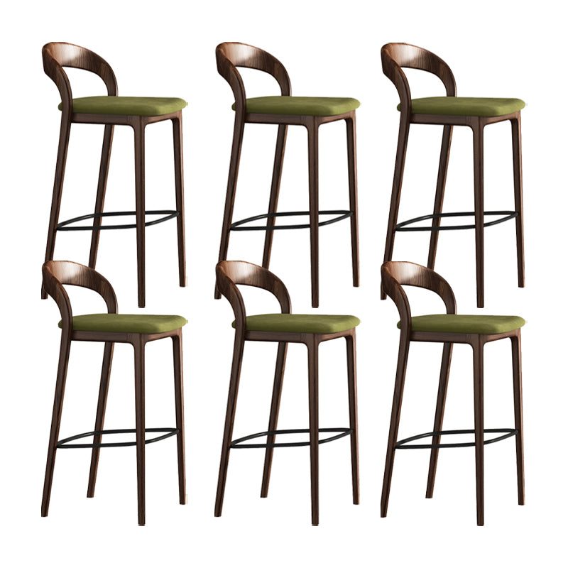 Solid Wood Counter Stool Modern Style Armless Stool for Living Room
