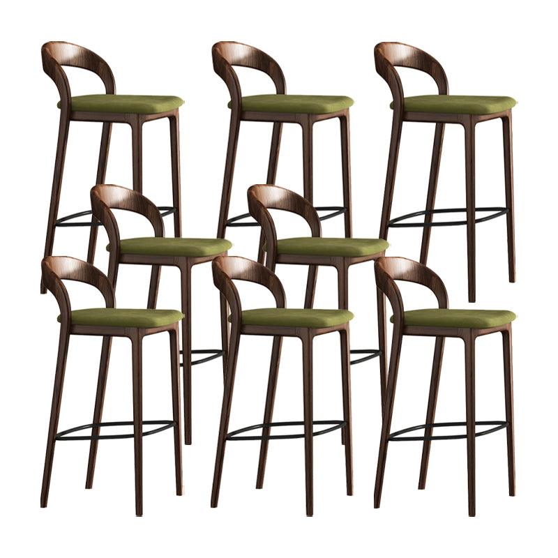 Solid Wood Counter Stool Modern Style Armless Stool for Living Room