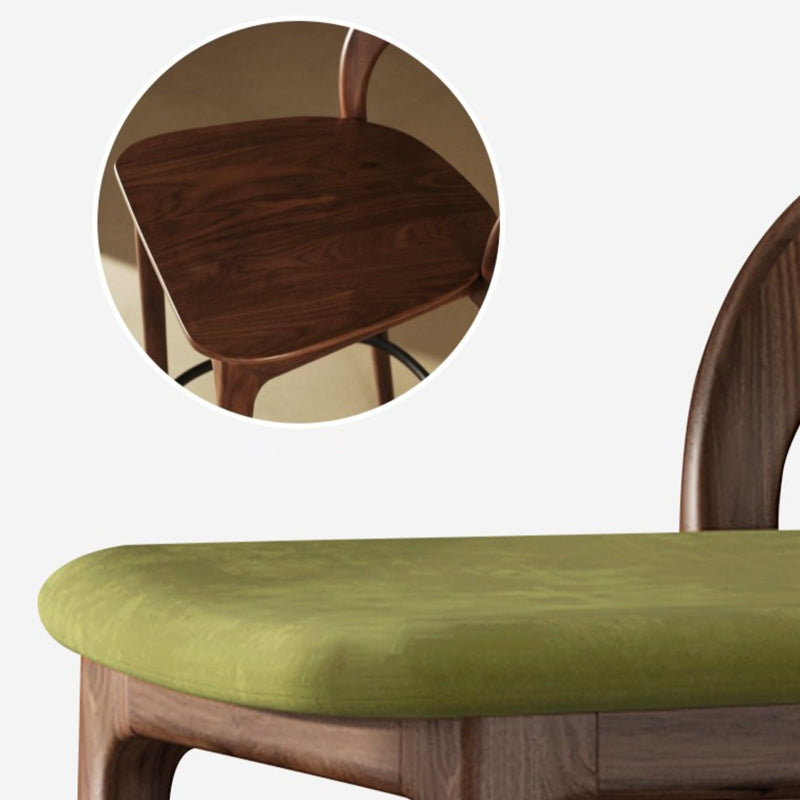 Solid Wood Counter Stool Modern Style Armless Stool for Living Room