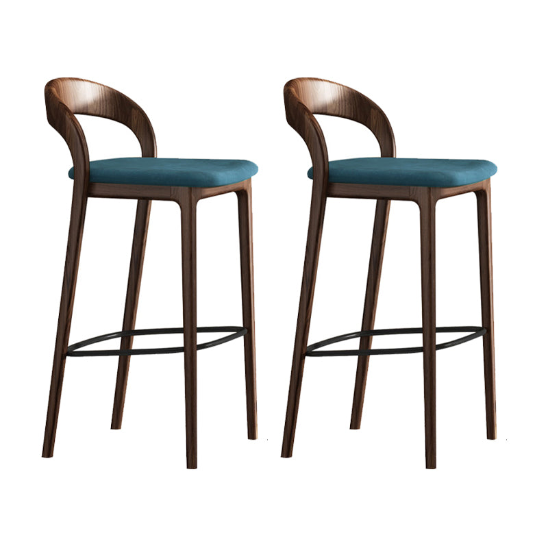 Solid Wood Counter Stool Modern Style Armless Stool for Living Room