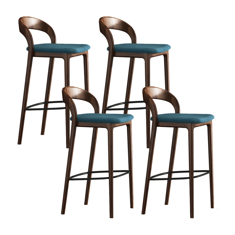 Solid Wood Counter Stool Modern Style Armless Stool for Living Room