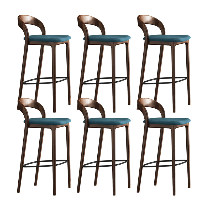 Solid Wood Counter Stool Modern Style Armless Stool for Living Room