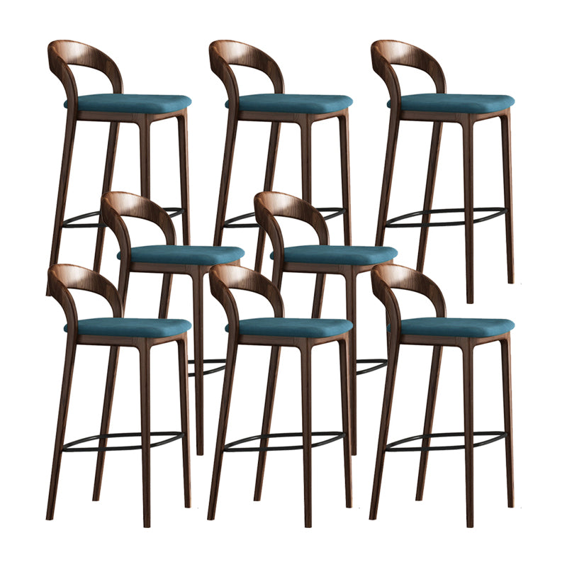 Solid Wood Counter Stool Modern Style Armless Stool for Living Room