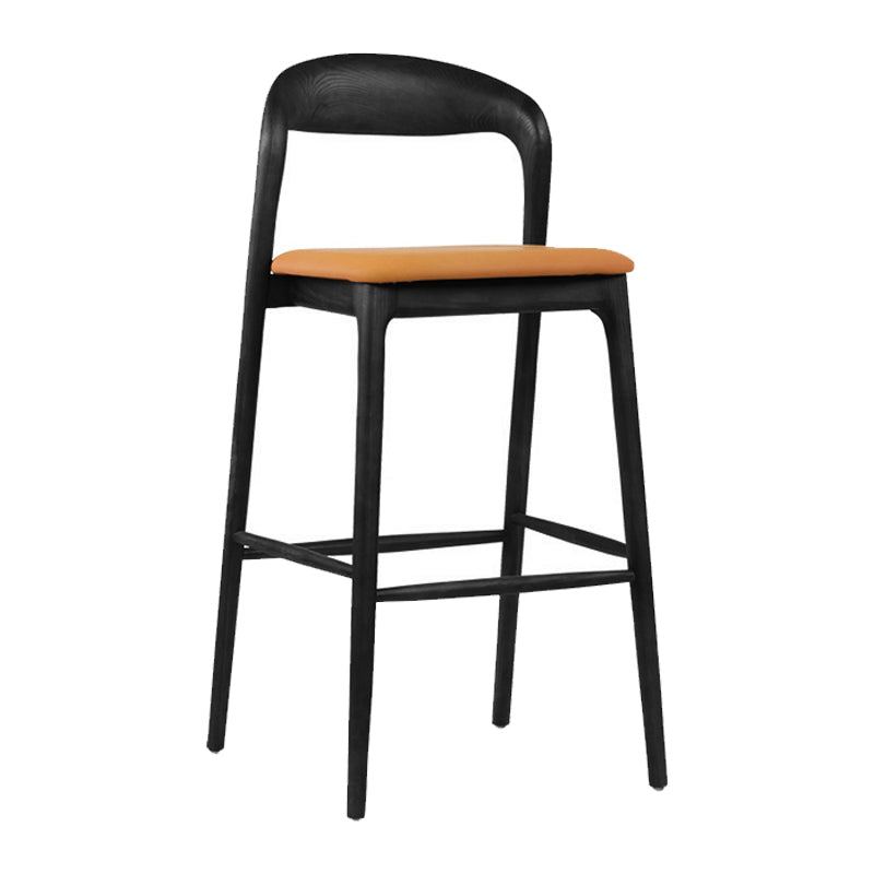 Solid Wood Counter Stool Modern Style Armless Stool for Living Room