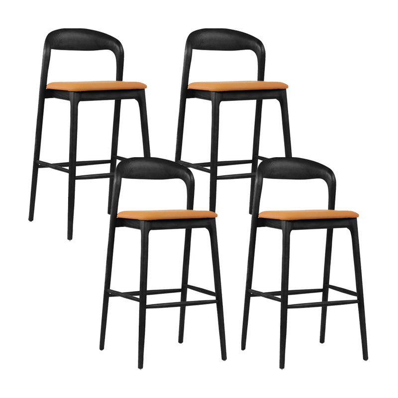 Solid Wood Counter Stool Modern Style Armless Stool for Living Room