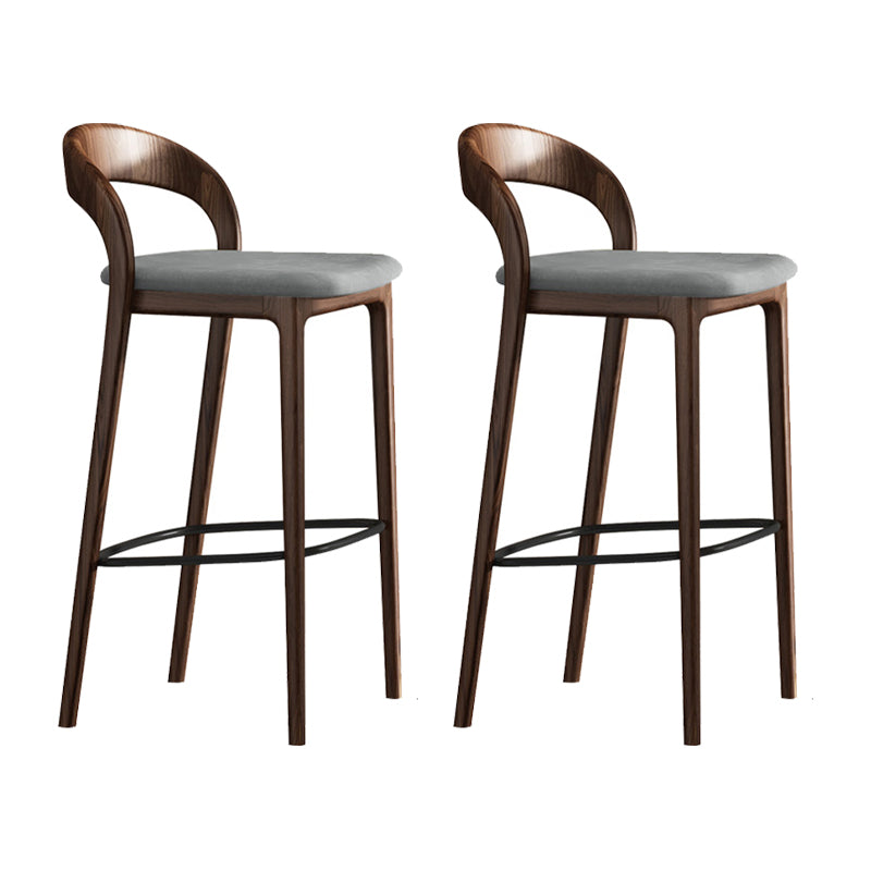 Solid Wood Counter Stool Modern Style Armless Stool for Living Room