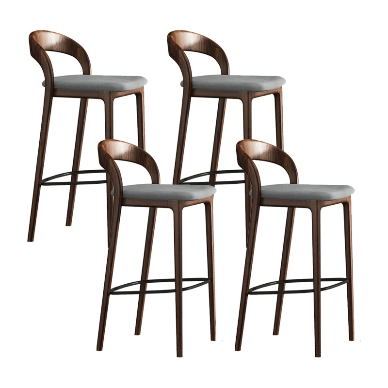 Solid Wood Counter Stool Modern Style Armless Stool for Living Room