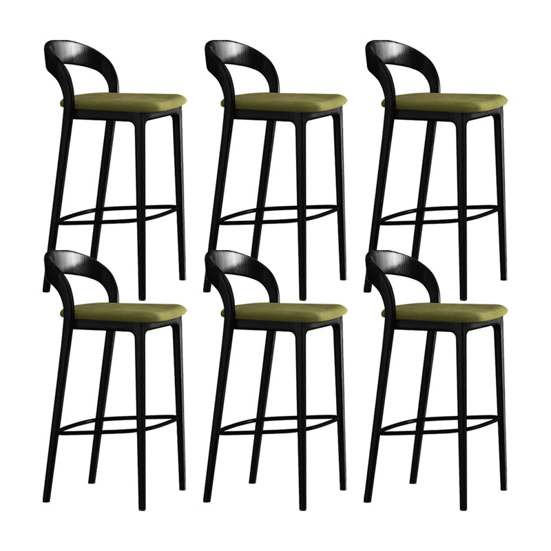 Solid Wood Counter Stool Modern Style Armless Stool for Living Room