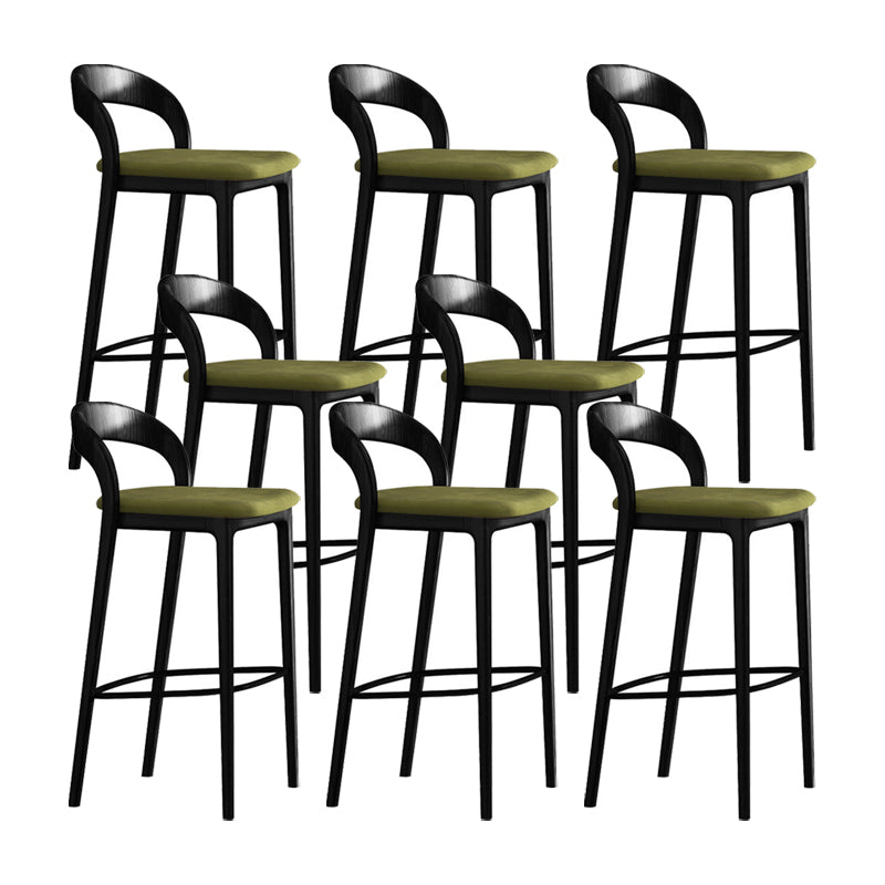 Solid Wood Counter Stool Modern Style Armless Stool for Living Room