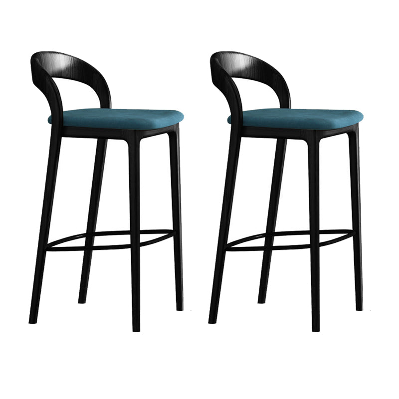 Solid Wood Counter Stool Modern Style Armless Stool for Living Room