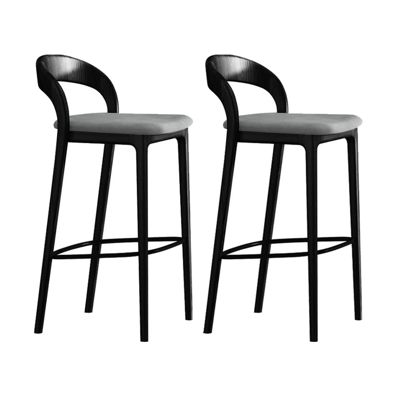 Solid Wood Counter Stool Modern Style Armless Stool for Living Room