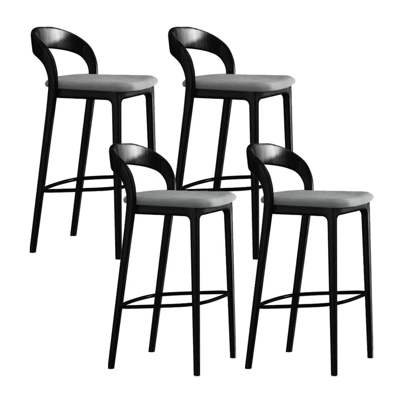 Solid Wood Counter Stool Modern Style Armless Stool for Living Room