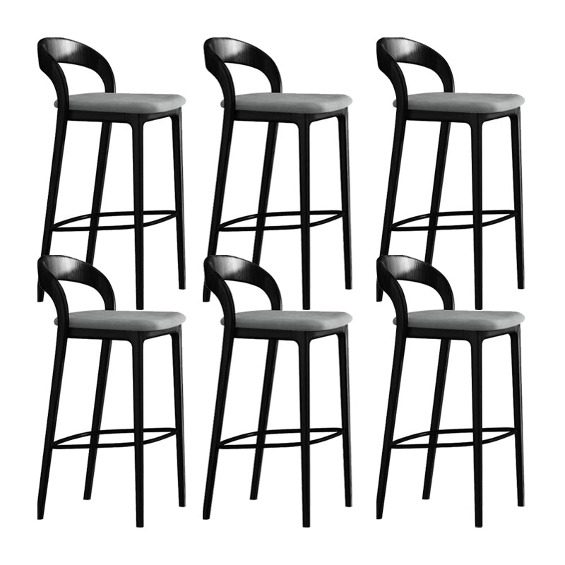 Solid Wood Counter Stool Modern Style Armless Stool for Living Room