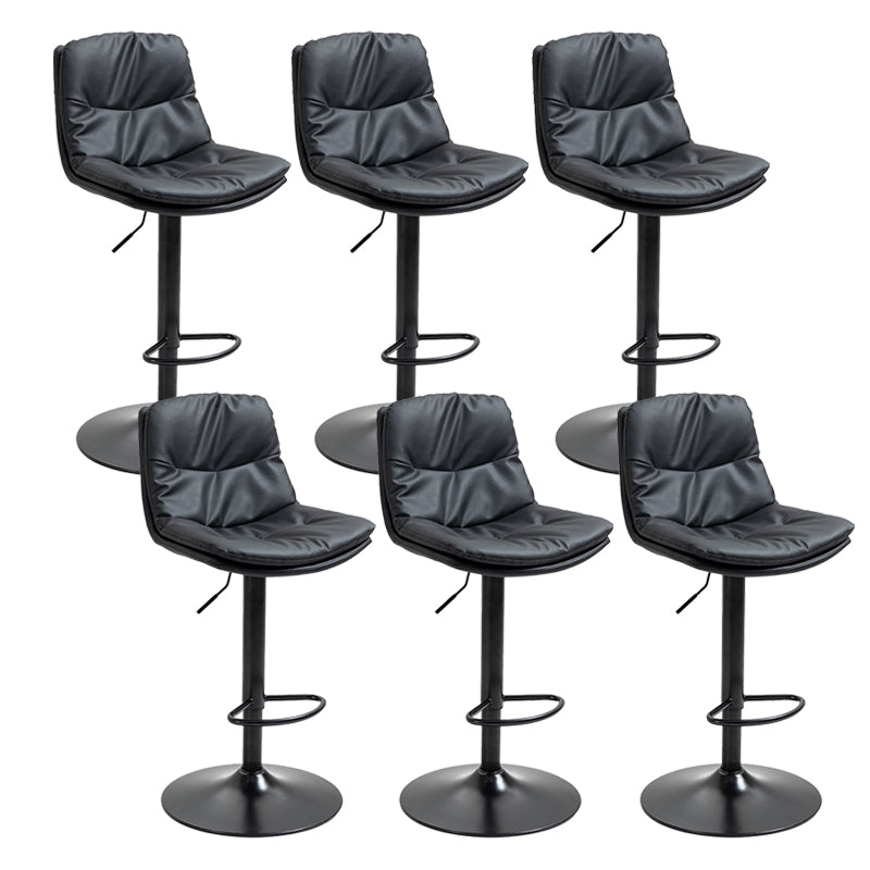 Modern Armless Rotatable Counter Stool Metal Cafe Bar Stool with Cushion and Pedal