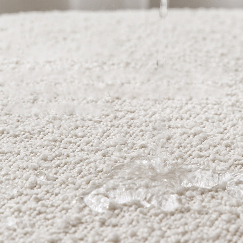 White Fixed Back Lounge Chair Arms Included Barrel Chair for Living Room