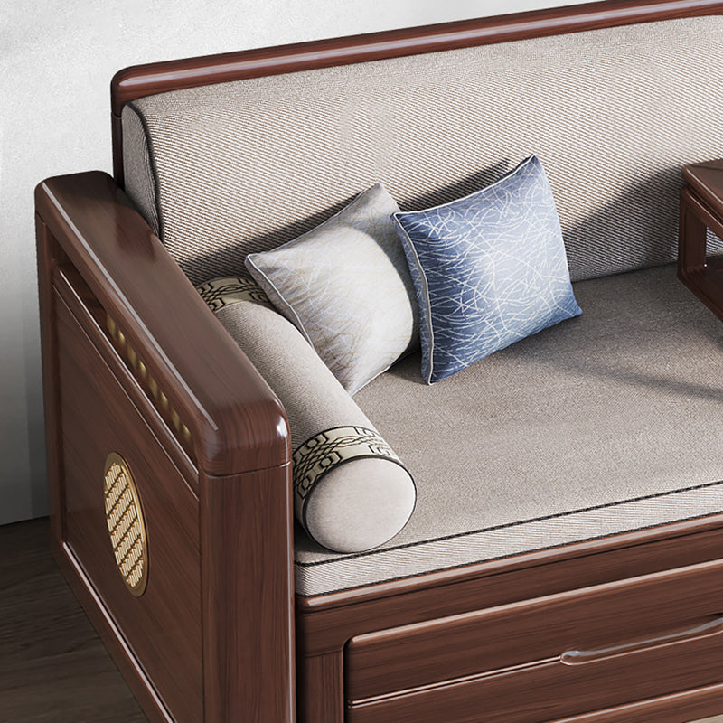 Glam Foldable Sleeper Sofa Latex and Foam Convertible Sofas with Storage