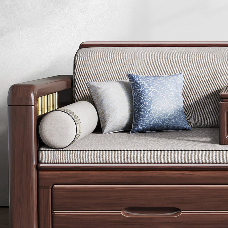 Glam Foldable Sleeper Sofa Latex and Foam Convertible Sofas with Storage