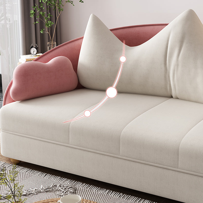 Foldable Glam Sofa Bed No Distressing Pink Pillow Back Sleeper Sofa