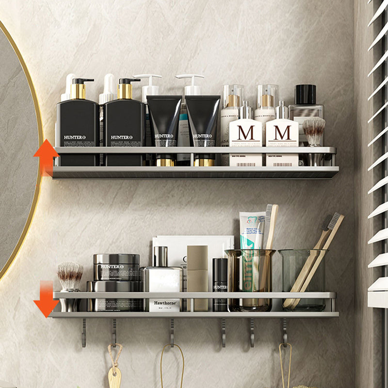 Minimalism Matte Metal Bathroom Accessory Set Modern Bath Shelf