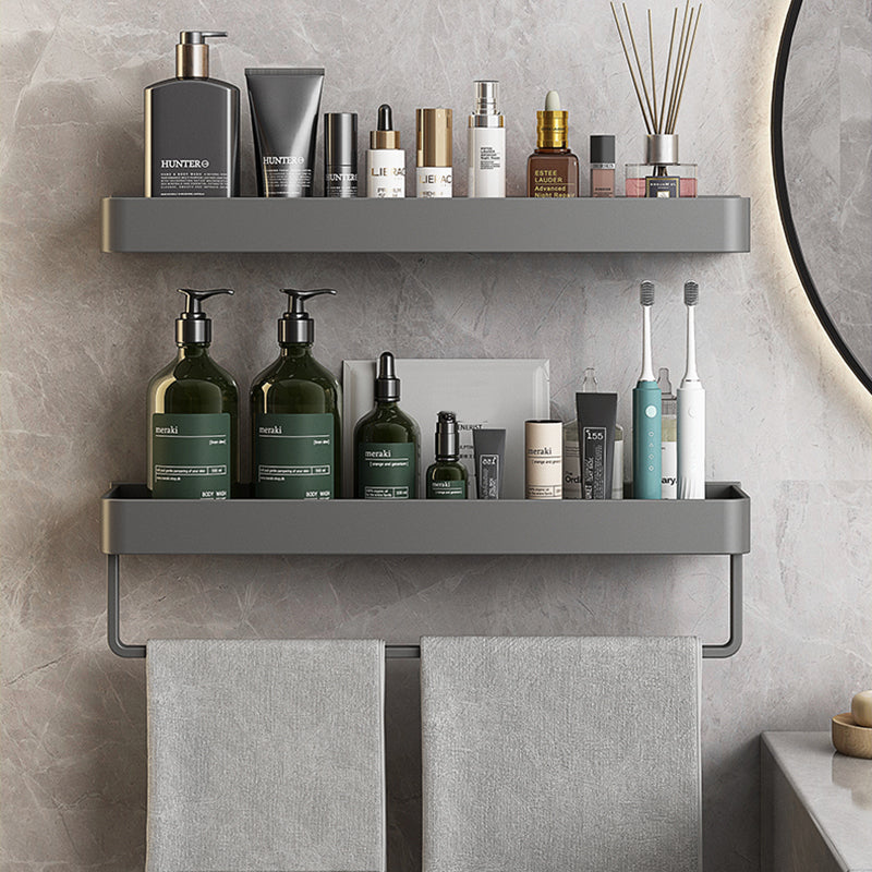 Minimalist Matte Metal Bathroom Accessory Set Modern Bath Shelf