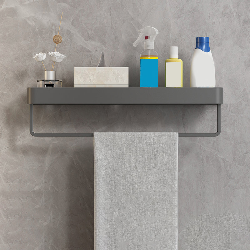 Minimalist Matte Metal Bathroom Accessory Set Modern Bath Shelf