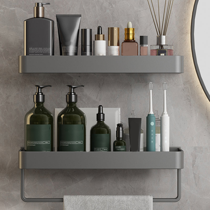 Minimalist Matte Metal Bathroom Accessory Set Modern Bath Shelf