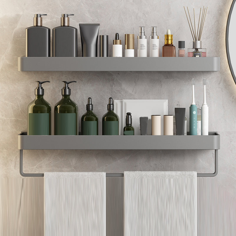 Minimalist Matte Metal Bathroom Accessory Set Modern Bath Shelf