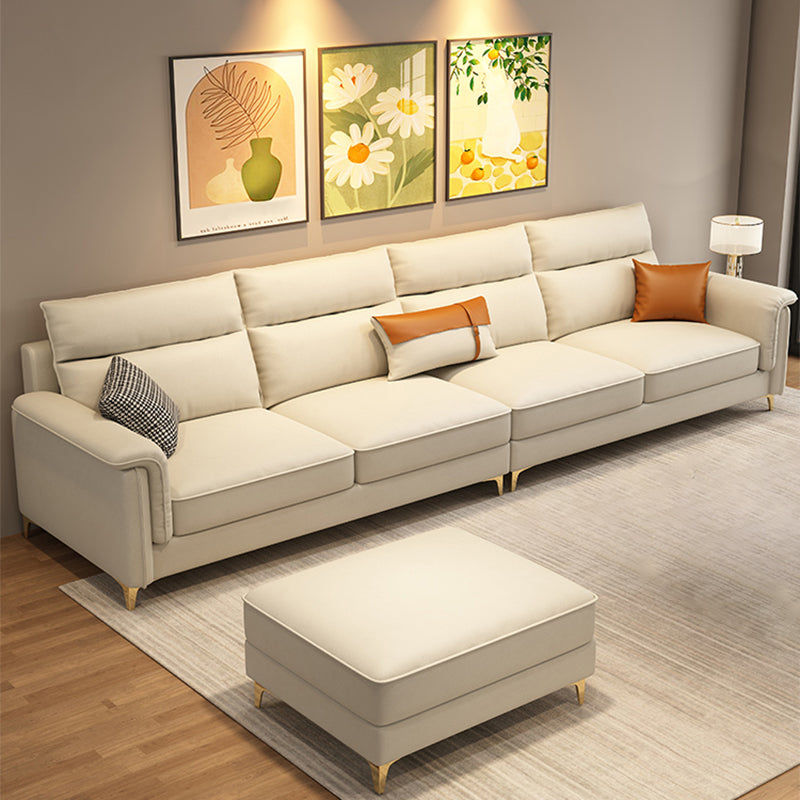 Glam Faux leather Sectionals Pillow Top Arm Sectional Sofa for Living Room