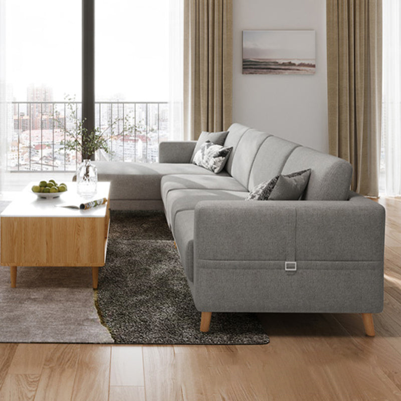 Scandinavian Fabric Sectional sofa Square Arm Sectional Sofa for Apartment