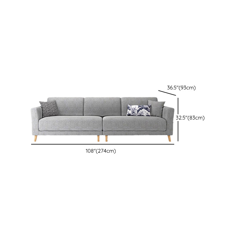 Scandinavian Fabric Sectional sofa Square Arm Sectional Sofa for Apartment