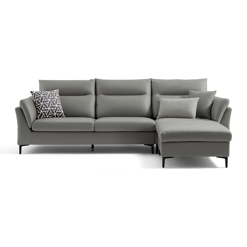 35.4" W Contemporary  Sectionals Faux Leather Sectional Sofa Set