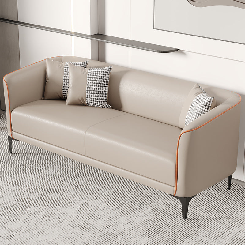 Tuxedo Arm Sofa 25.98" High Faux Leather Sofa Stain Resistant