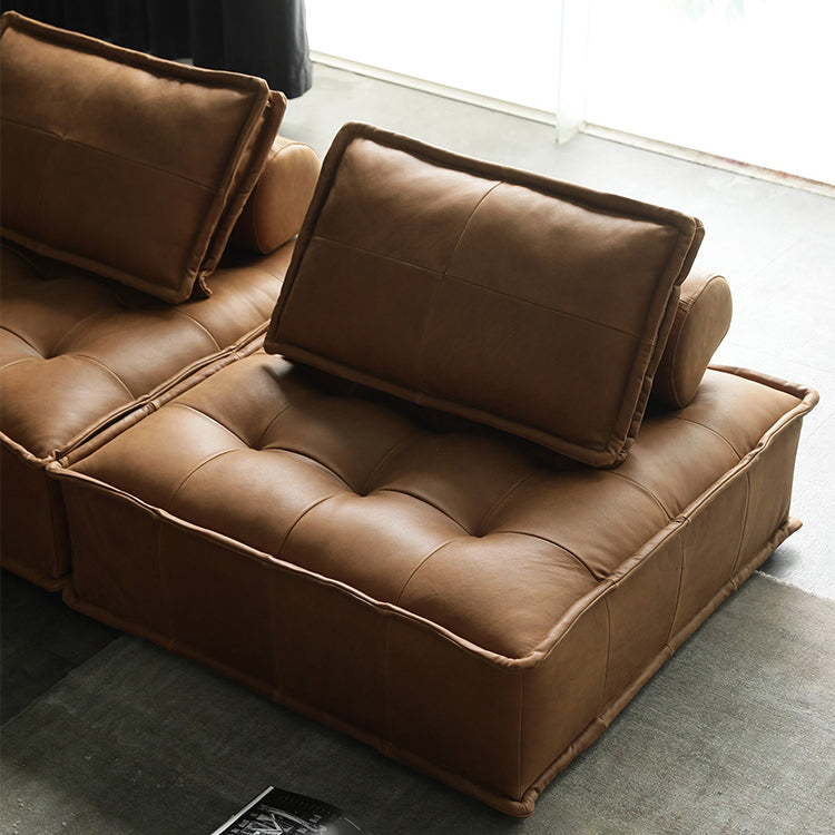 29.92" High Cushions Sofa Mid Century Modern Armless Sofa with Pillows