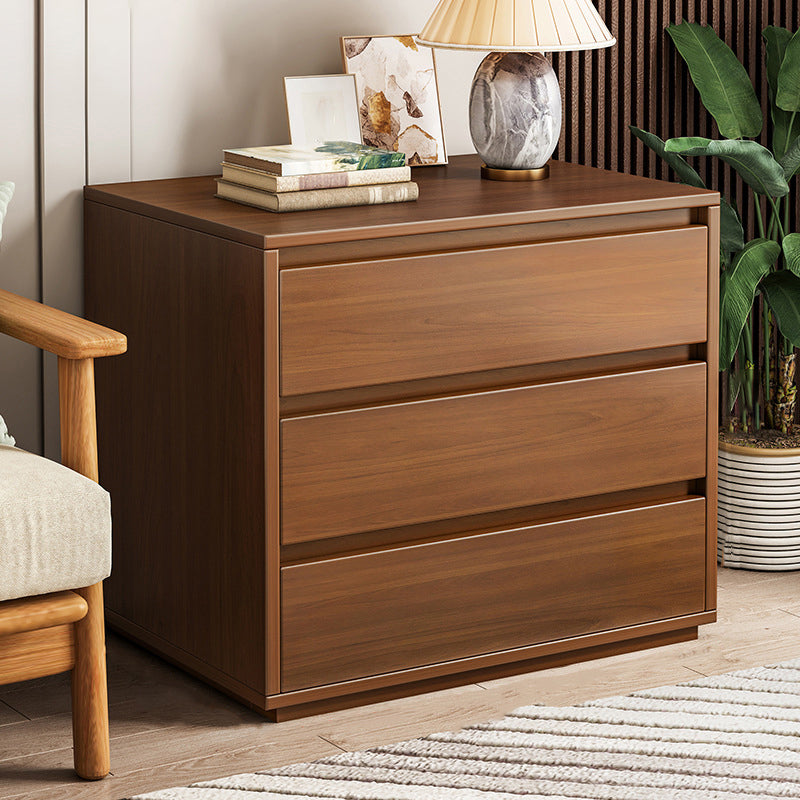 Wood Side Cabinet Standard Mid-Century Modern Storage Cabinet with Drawers