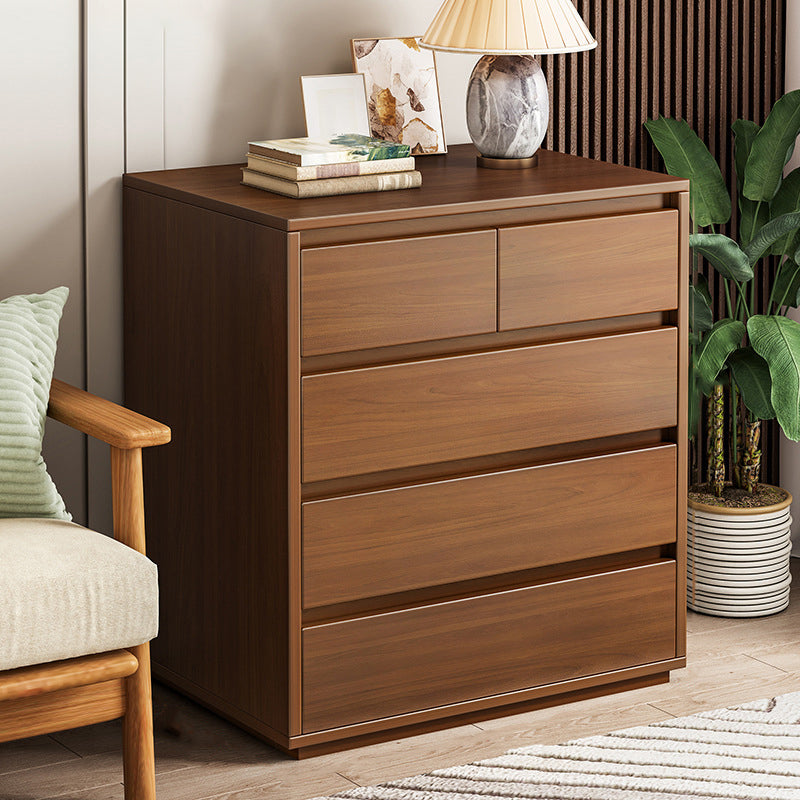 Wood Side Cabinet Standard Mid-Century Modern Storage Cabinet with Drawers