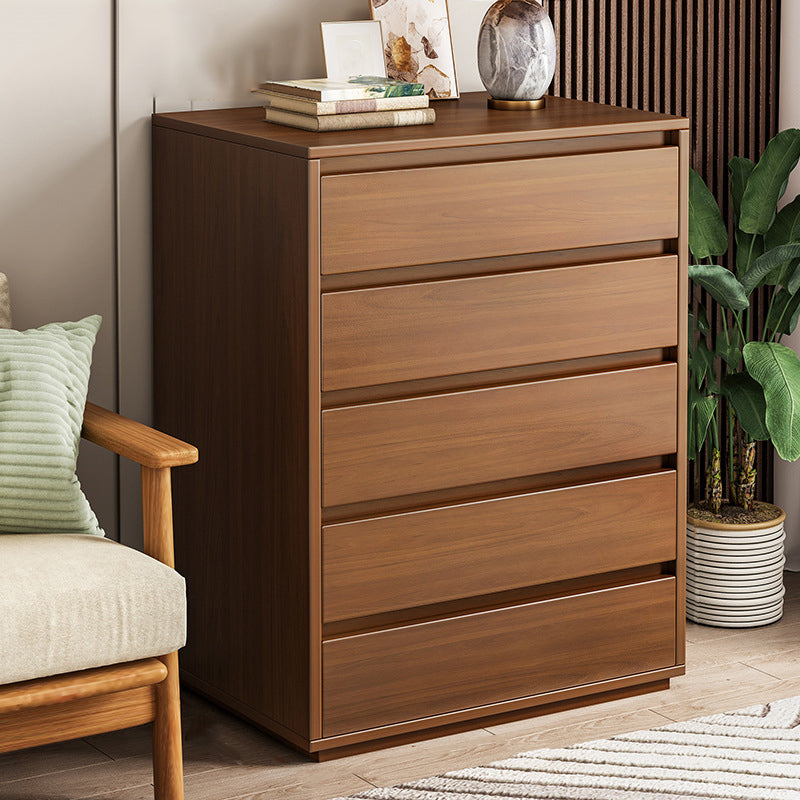 Wood Side Cabinet Standard Mid-Century Modern Storage Cabinet with Drawers