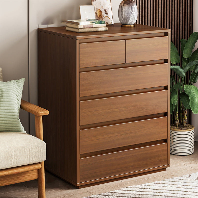 Wood Side Cabinet Standard Mid-Century Modern Storage Cabinet with Drawers