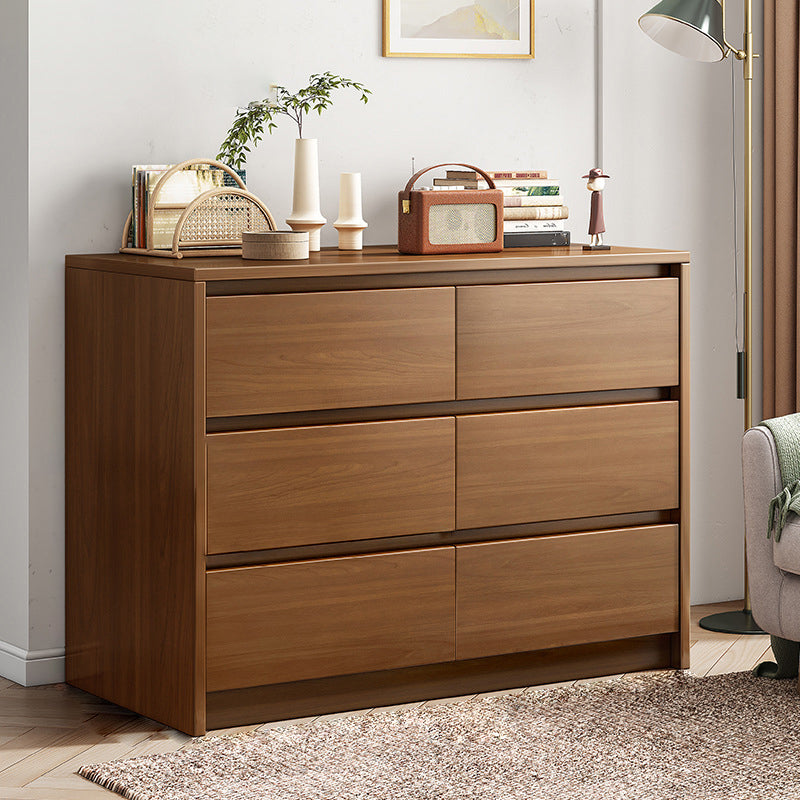 Wood Side Cabinet Standard Mid-Century Modern Storage Cabinet with Drawers