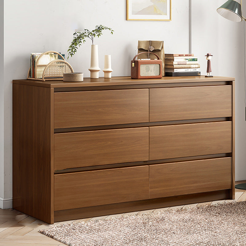 Wood Side Cabinet Standard Mid-Century Modern Storage Cabinet with Drawers