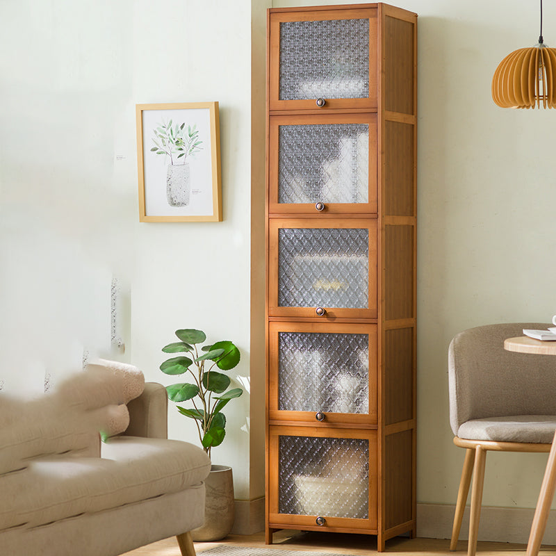 Wood Standard Cabinet Glass Door Contemporary Accent Cabinet with Doors