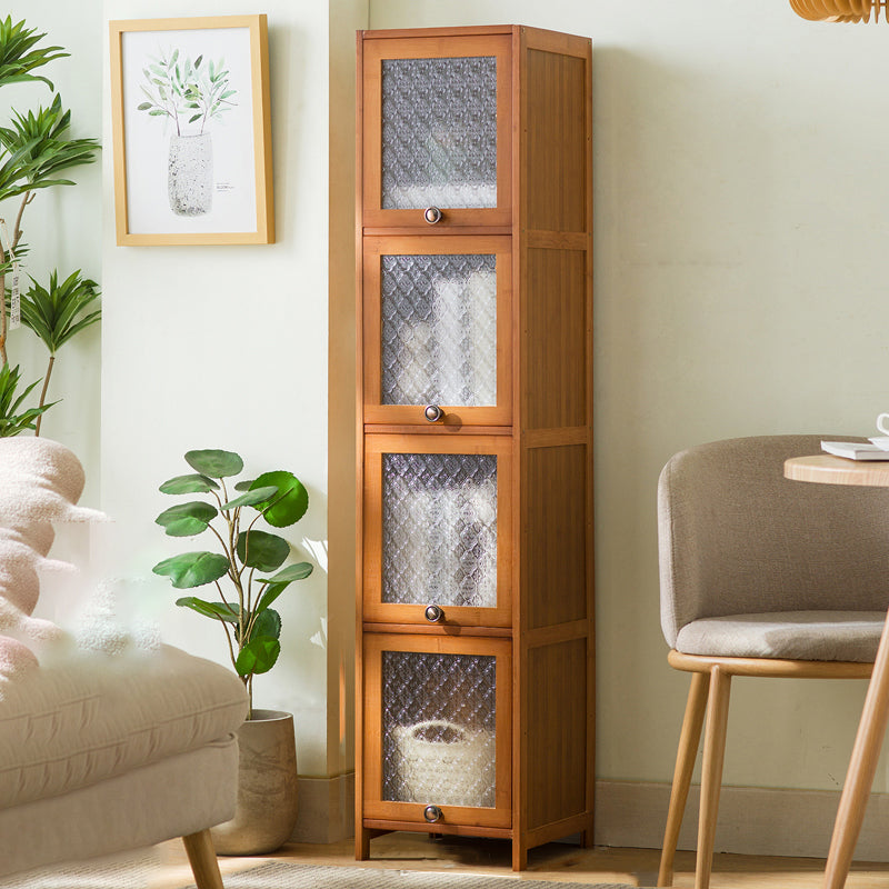 Wood Standard Cabinet Glass Door Contemporary Accent Cabinet with Doors