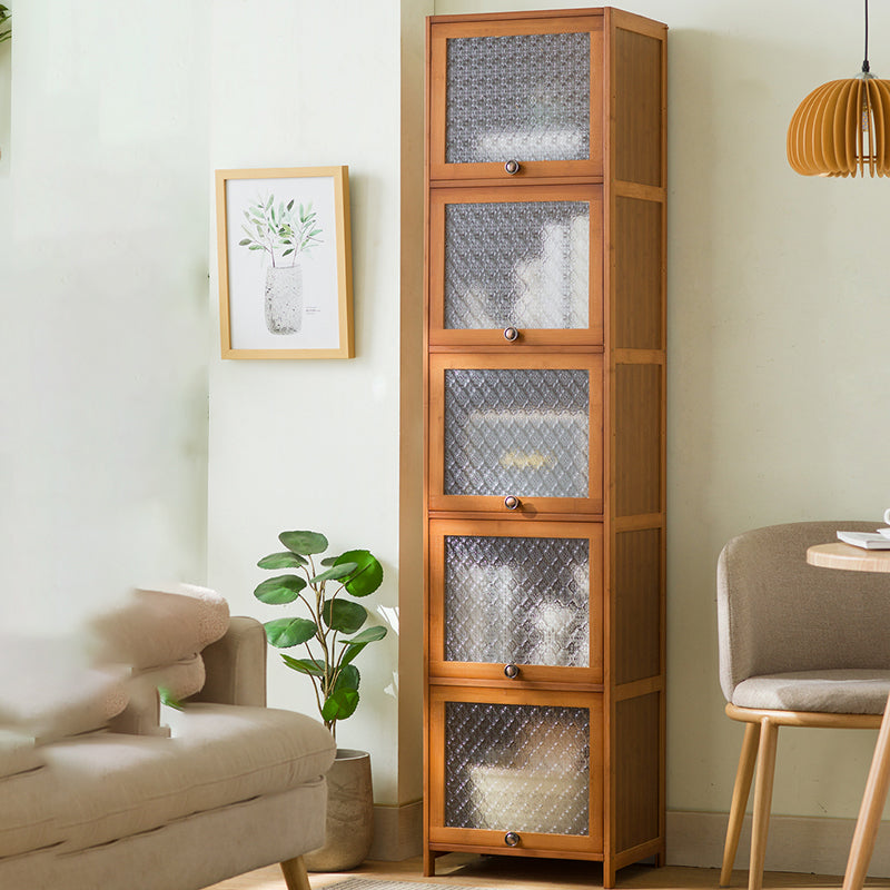 Wood Standard Cabinet Glass Door Contemporary Accent Cabinet with Doors