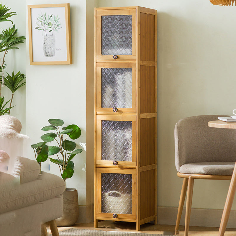 Wood Standard Cabinet Glass Door Contemporary Accent Cabinet with Doors