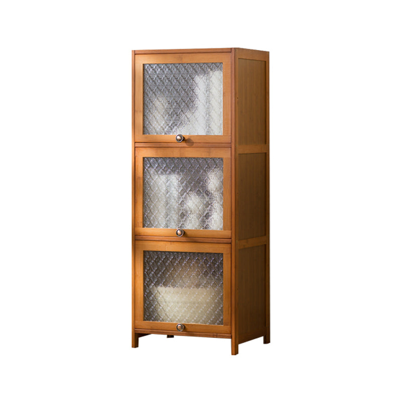 Wood Standard Cabinet Glass Door Contemporary Accent Cabinet with Doors