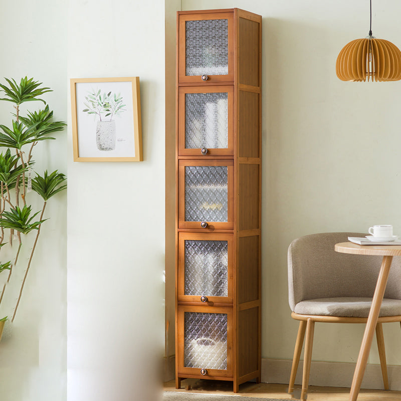 Wood Standard Cabinet Glass Door Contemporary Accent Cabinet with Doors