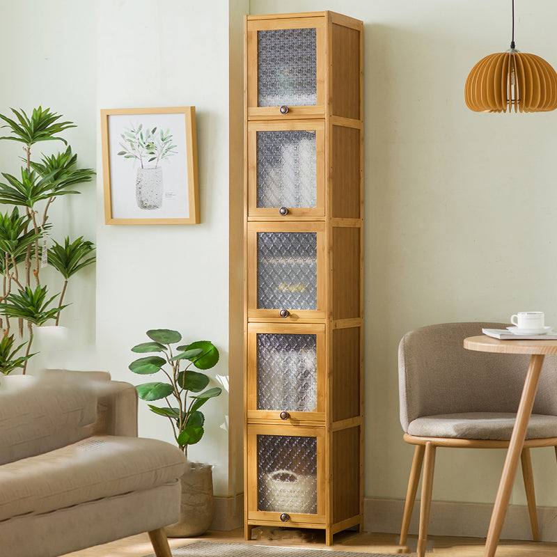 Wood Standard Cabinet Glass Door Contemporary Accent Cabinet with Doors