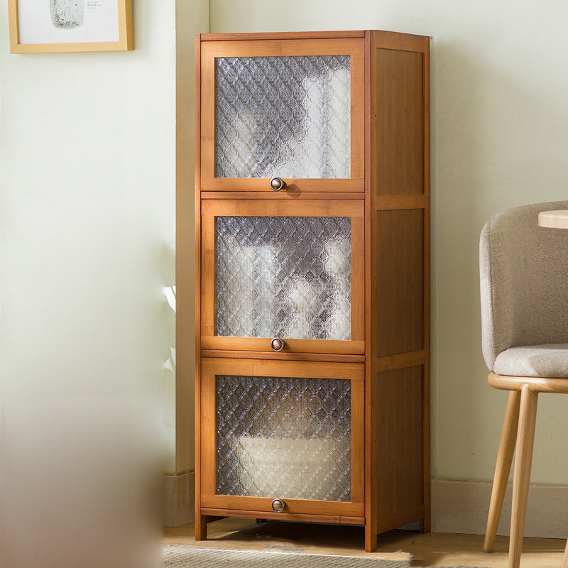 Wood Standard Cabinet Glass Door Contemporary Accent Cabinet with Doors
